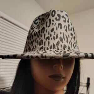 Grey Leopard Fedora